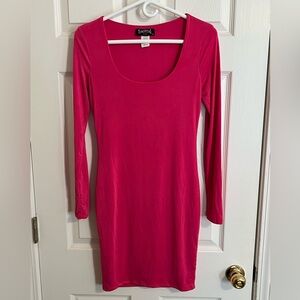 Swank Pink Long Sleeve Dress